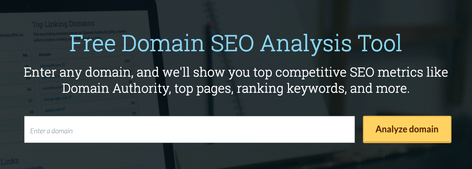 Free domain SEO analysis tool